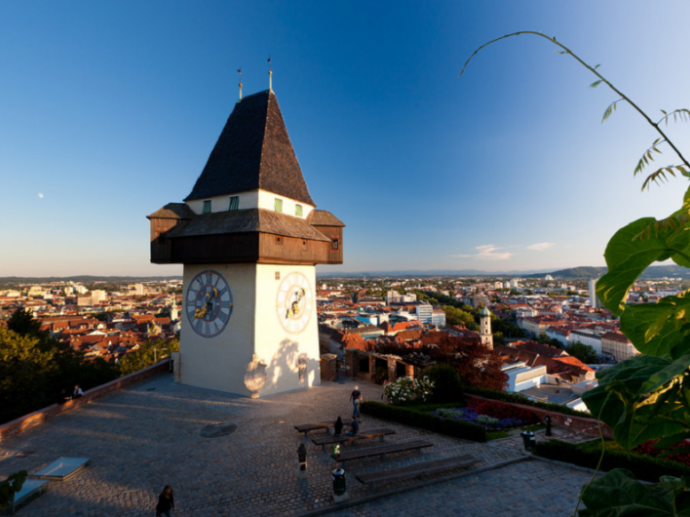 Der Uhrturm von Graz in der Umgebung vom Ferienhaus Kurzen