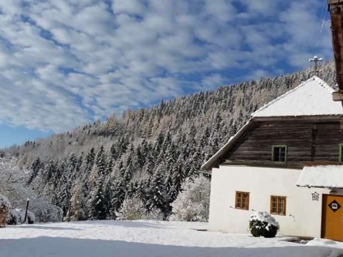 Winter auf der Alm in der Steiermark